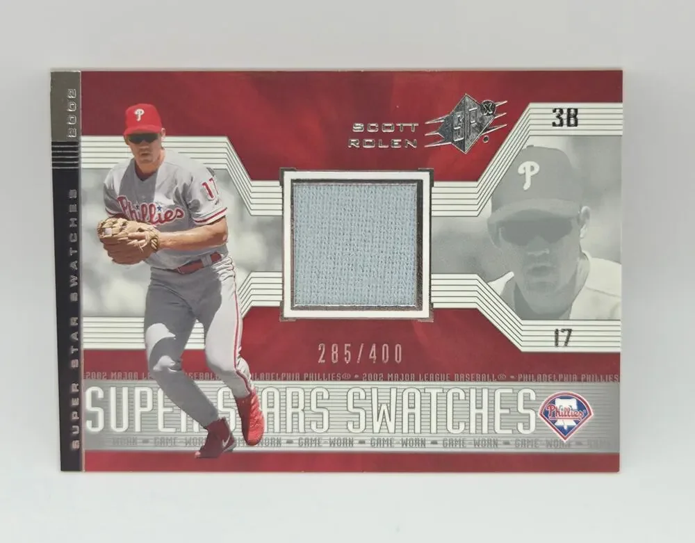 2002 SPx Scott Rolen Super Stars Swatches Game Worn Jersey / 400 Phillies